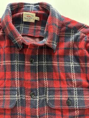 Faherty Legend Sweater Shirt Plaid Men’s Large